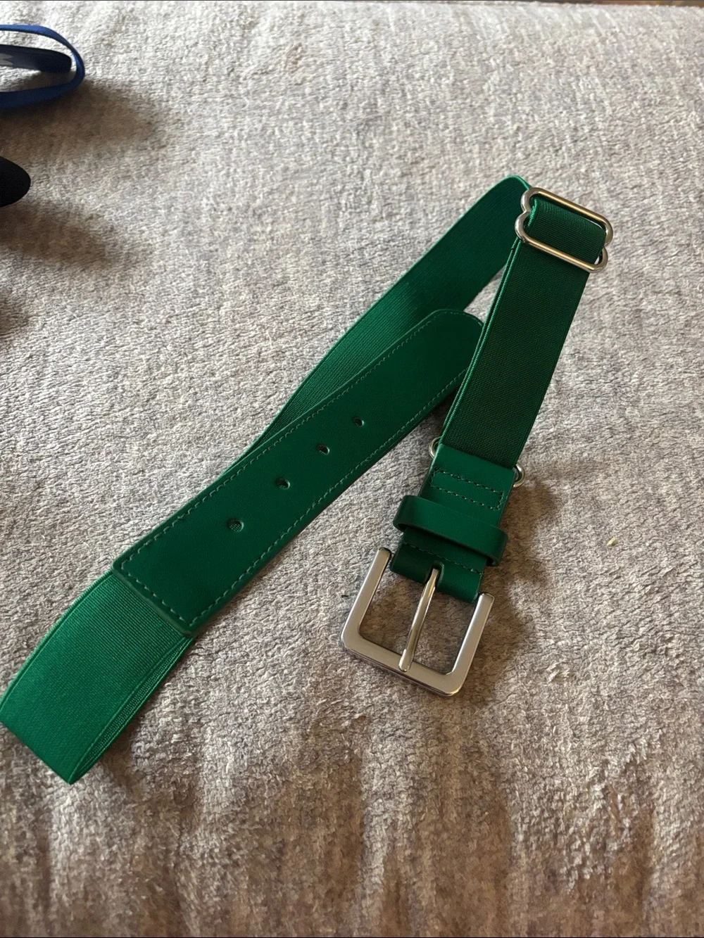 ⚾️🥎Green kids Adjustable baseball/softball Belt with Silver Buckle